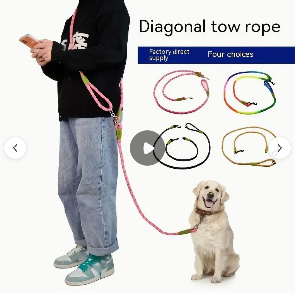 Colorful Woven Cotton Dog Leash