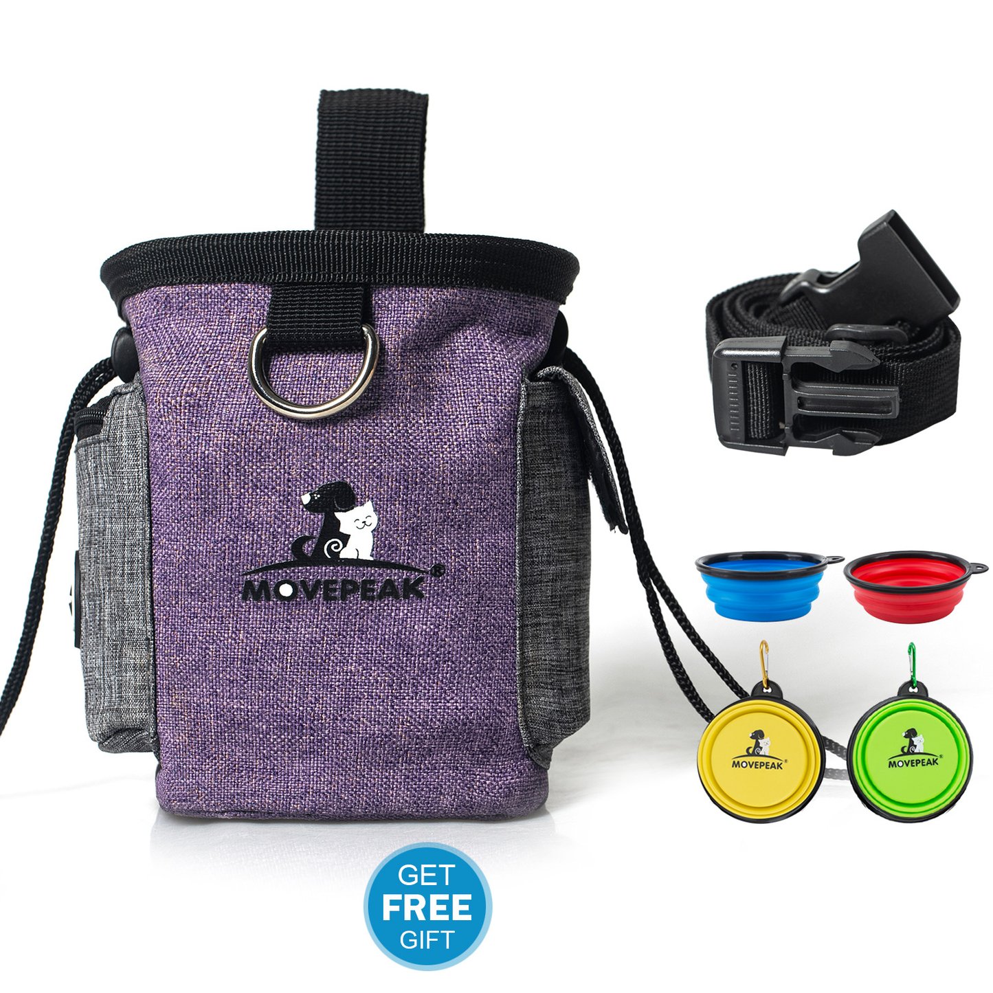 Outdoor Dog Training Bag with Poop Bag Holder