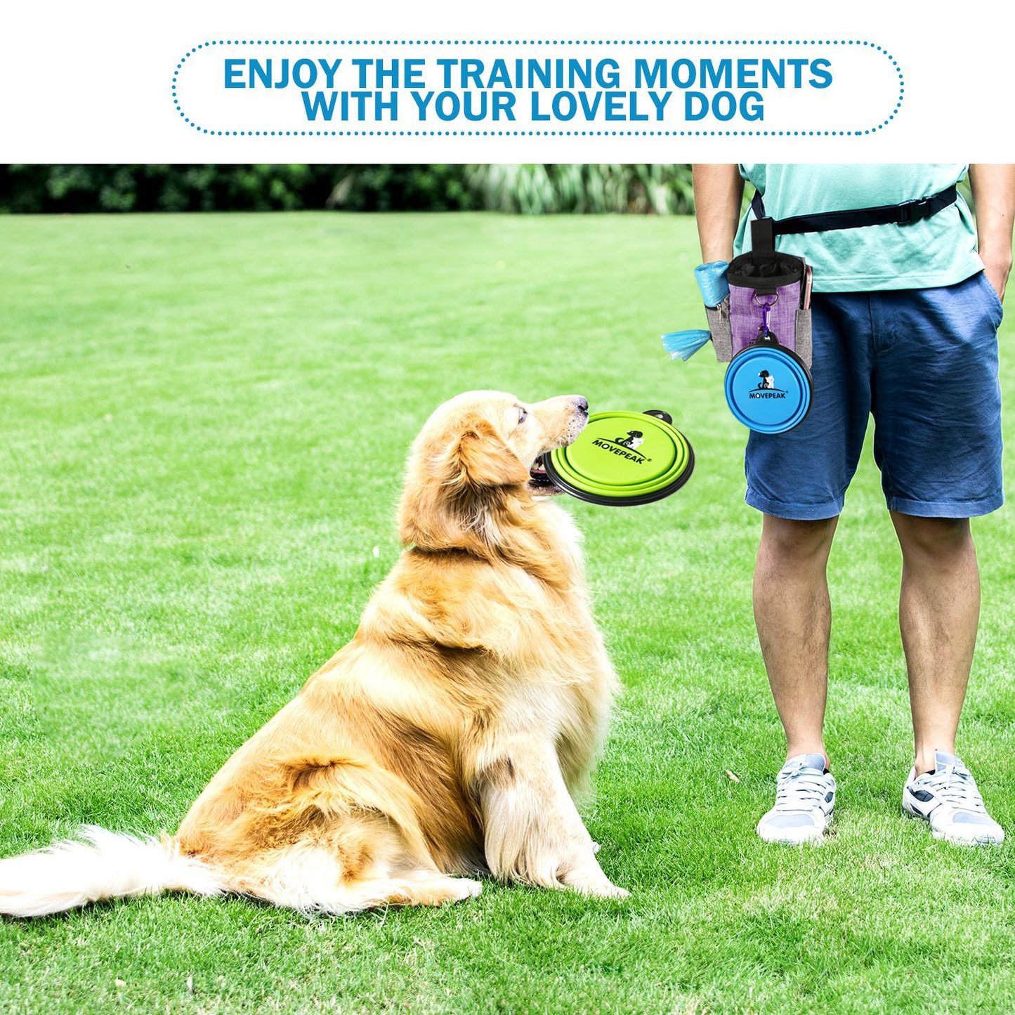 Outdoor Dog Training Bag with Poop Bag Holder