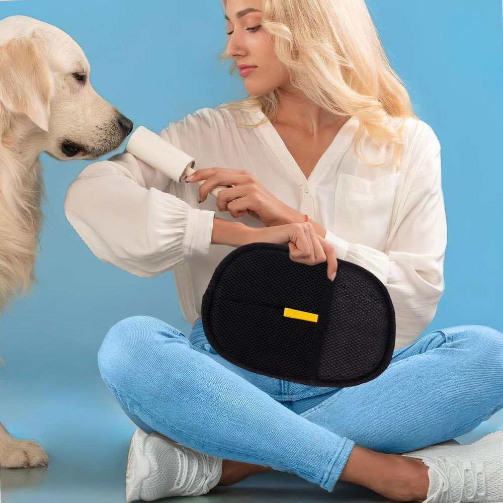 Pet Grooming Glove Double Sided Hair Removal Massage
