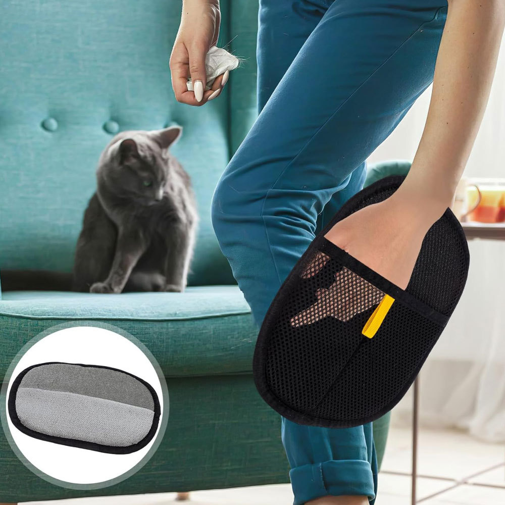 Pet Grooming Glove Double Sided Hair Removal Massage
