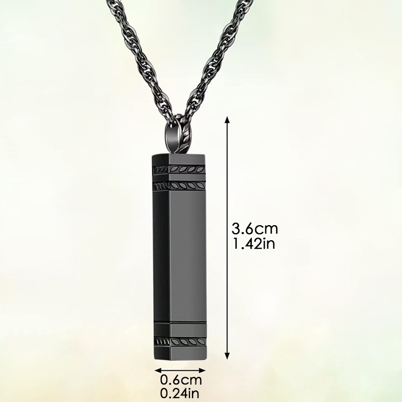 Square Column Perfume Pet Ashes Memorial Pendant