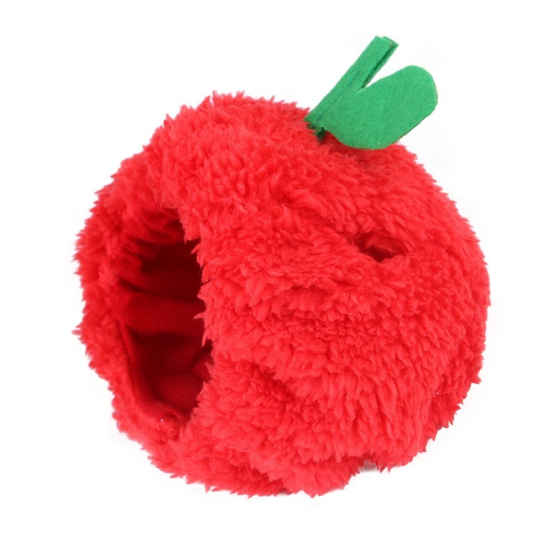Solid Apple Headwear with Exposed Ears for Pets