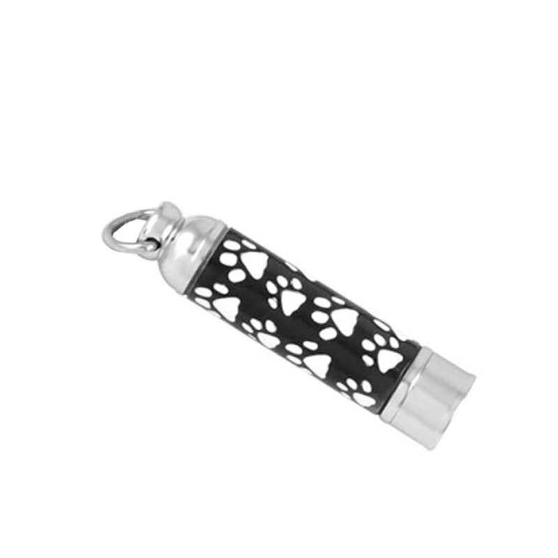 Commemorative Footprint Cylindrical Urn Necklace
