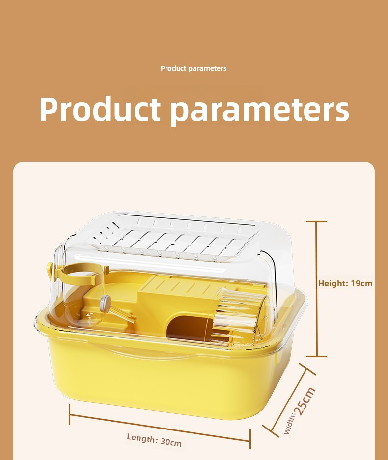 Large Acrylic Hamster Cage with Luxury Accessories