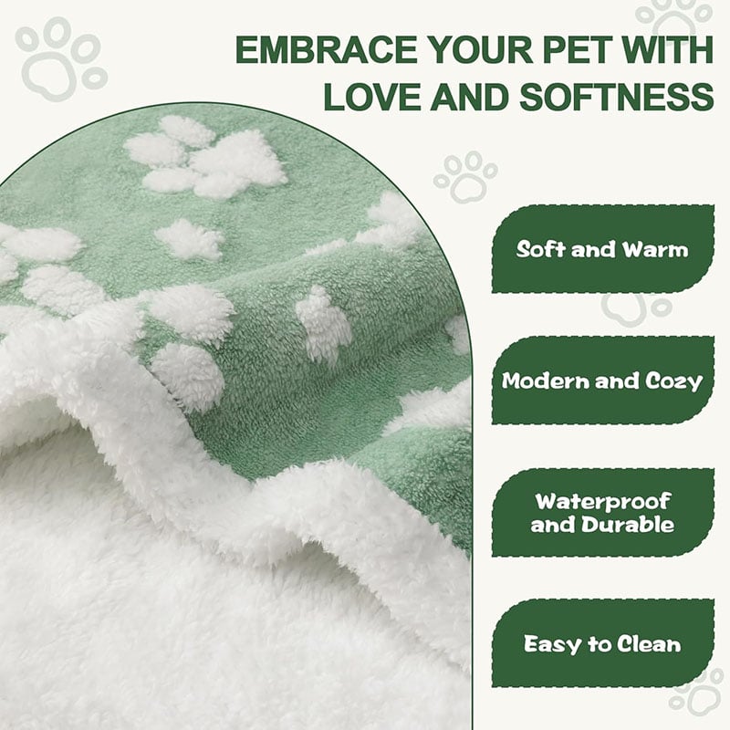 Sherpa Lined Waterproof Kennel Blanket