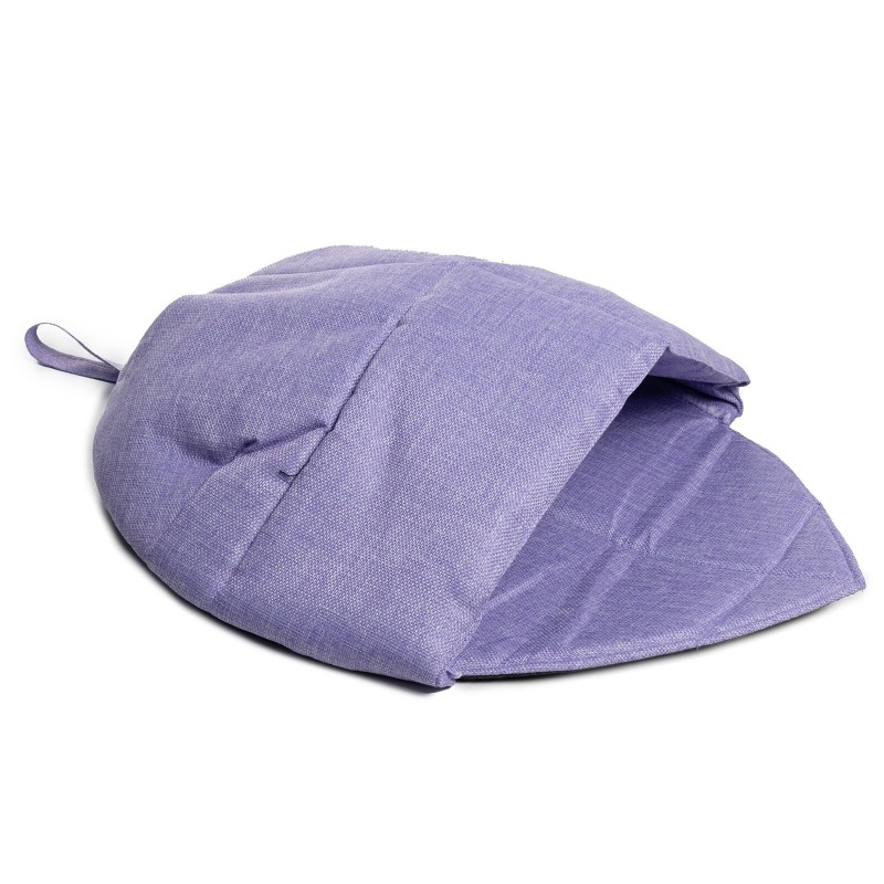 Round Linen Cat Bed Cave Washable Design