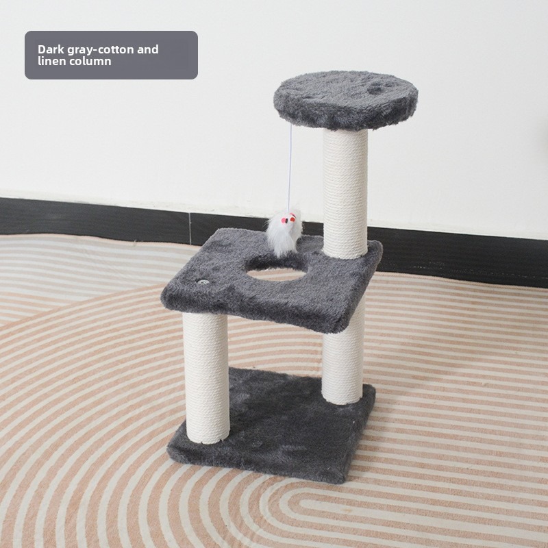 Cat Tower with Jumping Toy and Wood Post