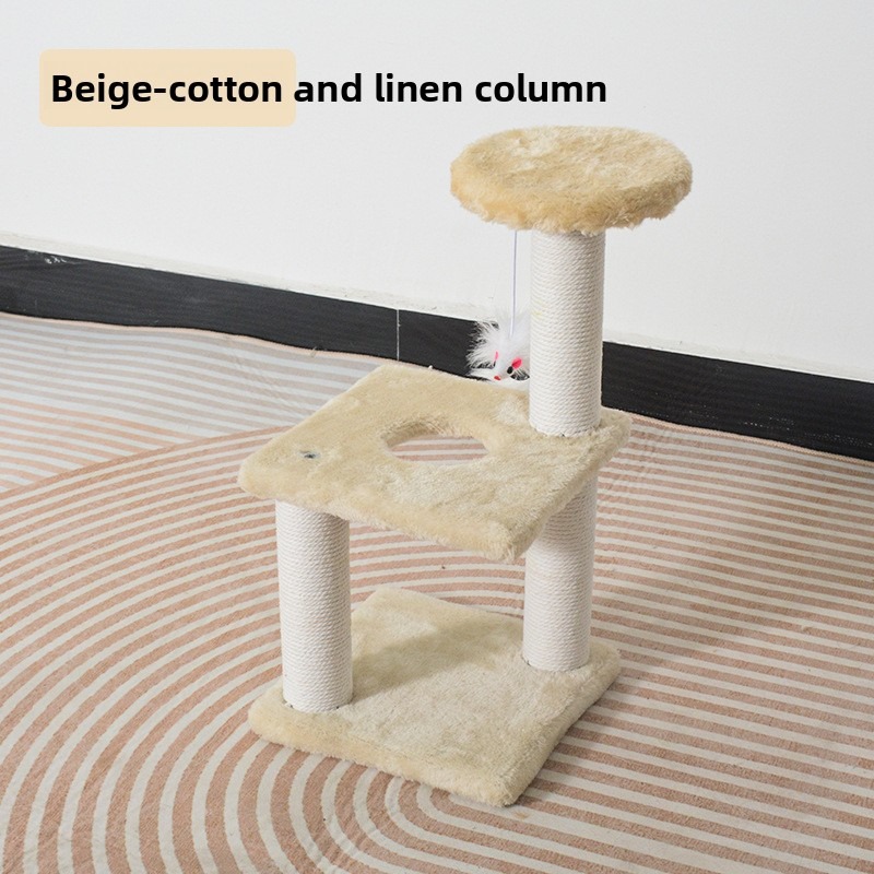 Cat Tower with Jumping Toy and Wood Post