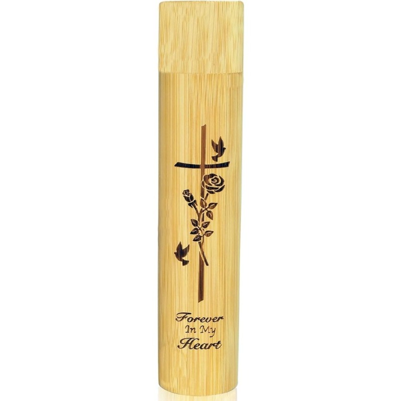 Modern Bamboo Pet Cremation Urn for Dogs and Cats