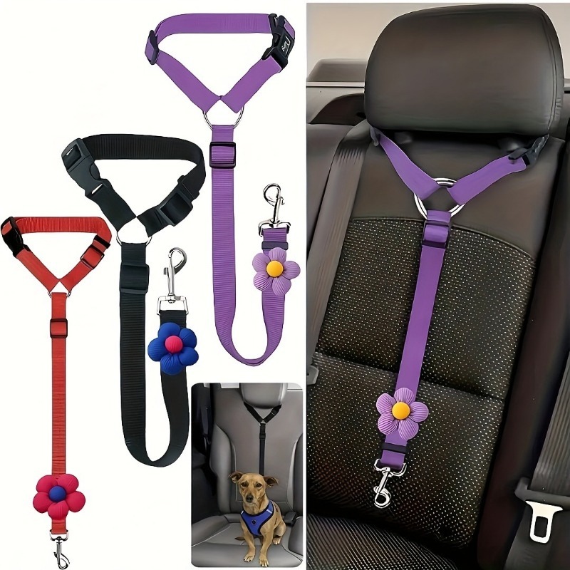 Foldable Nylon Dog Seat Belt for Car Safety