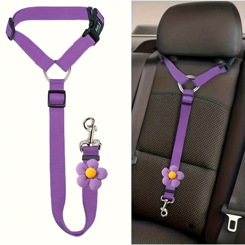 Foldable Nylon Dog Seat Belt for Car Safety