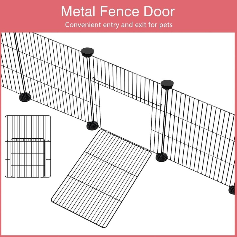 Small Animal Playpen with Bottom Pad for Rabbits