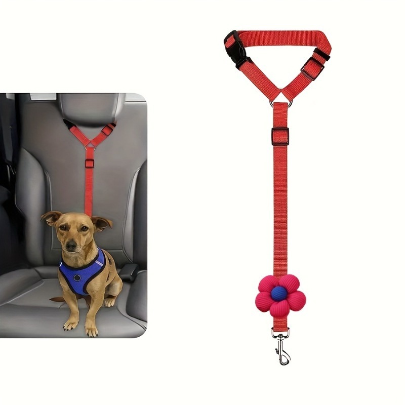 Foldable Nylon Pet Seat Belt for Small Dog Car Safety