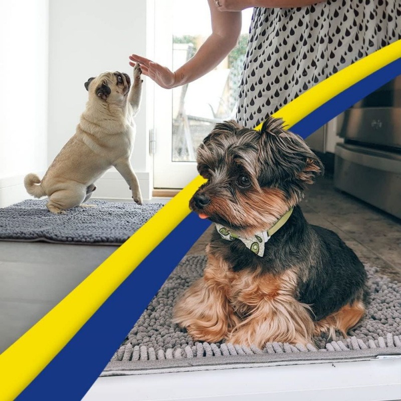 Chenille Plush Square Pet Bed Non-Slip Base
