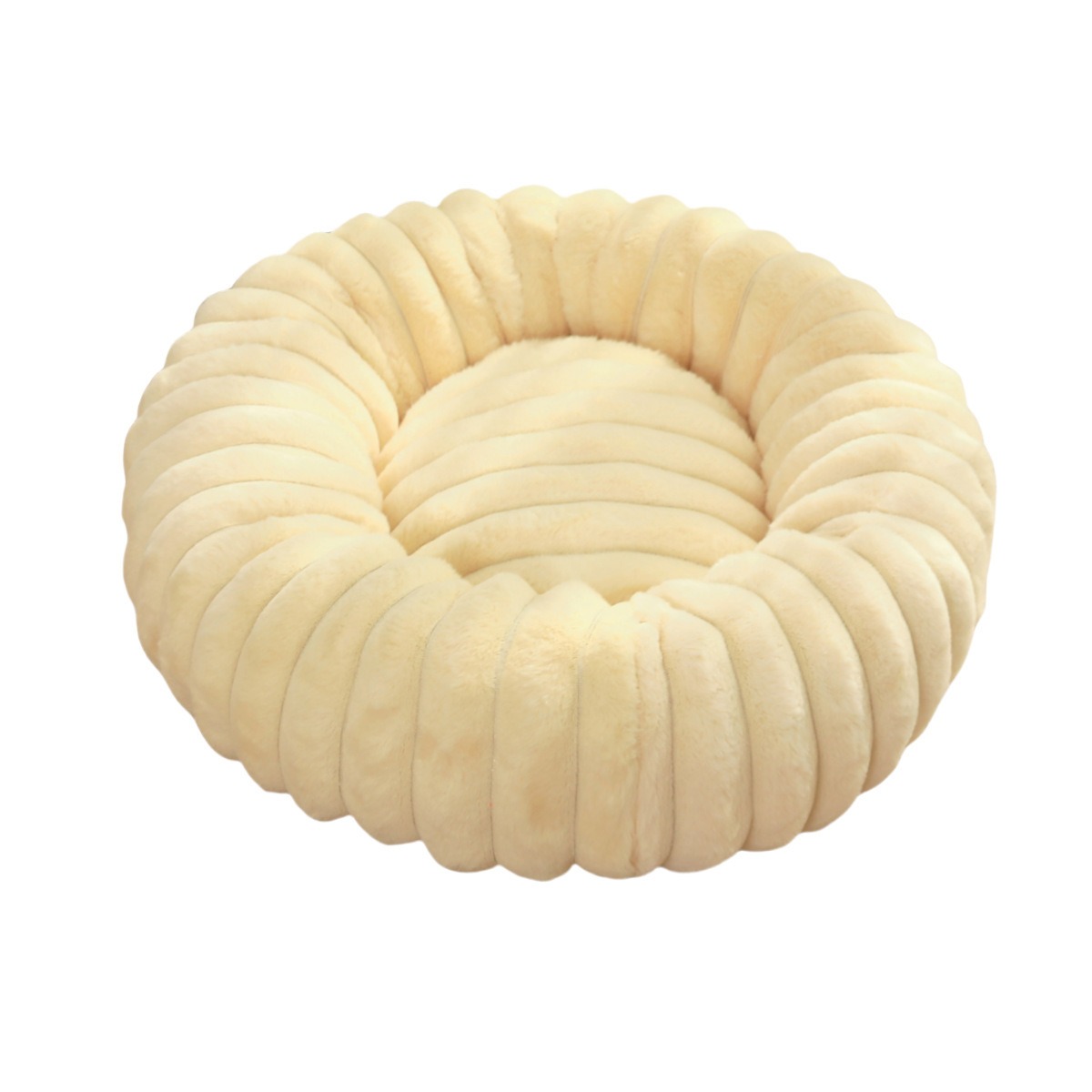 Winter Warm Rabbit Plush Round Pet Bed