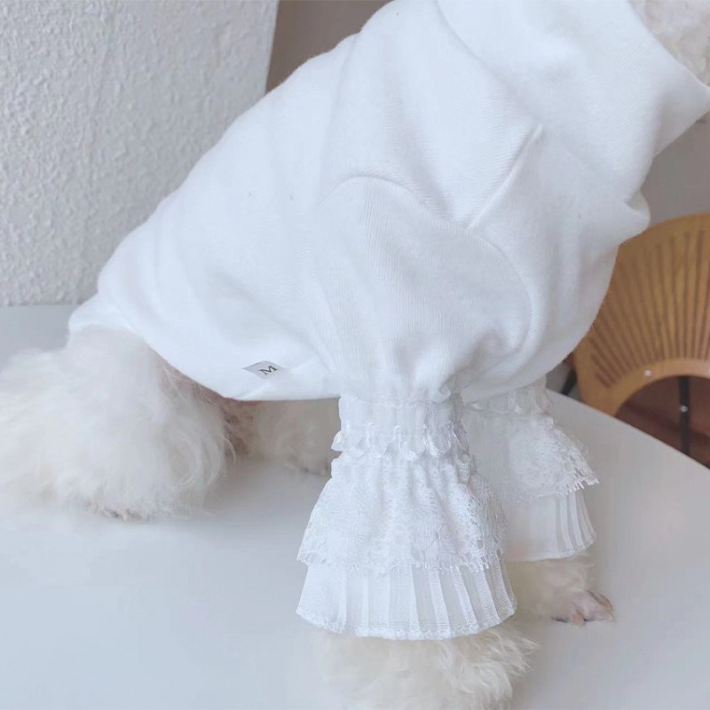 Elegant Lace Long Sleeved Dog Base Coat