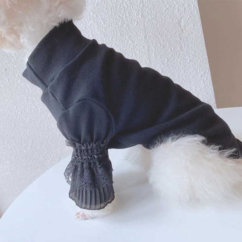 Elegant Lace Long Sleeved Dog Base Coat