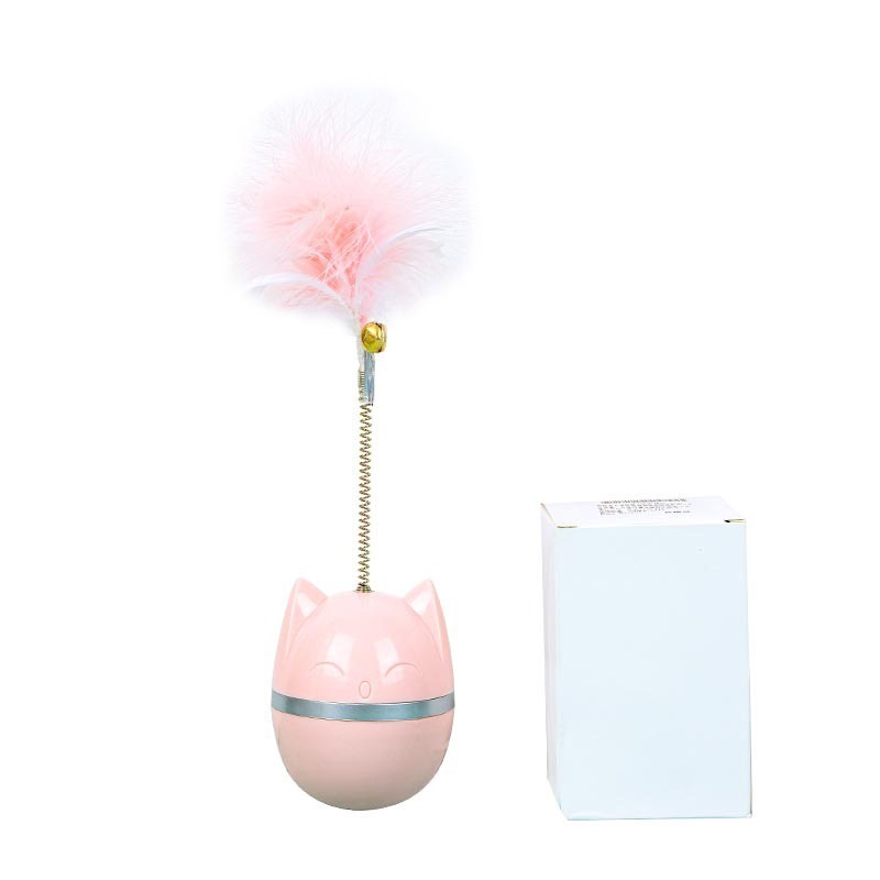 Rolling Ball Feather Bell Cat Toy