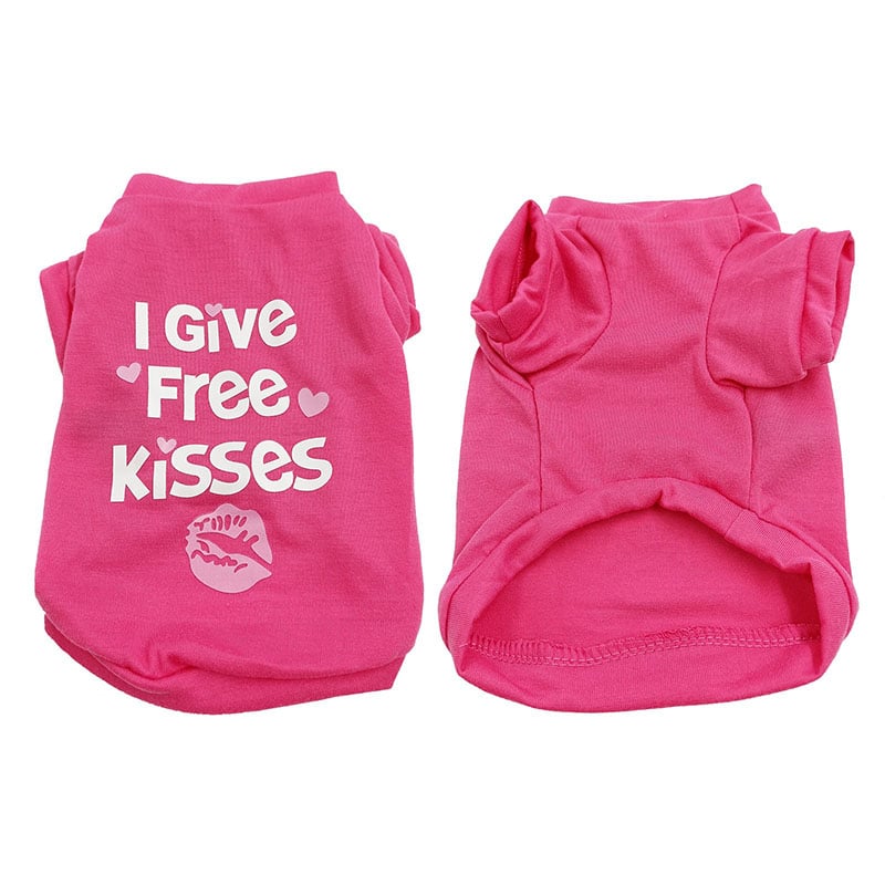 Cotton Dog Vest with English Print