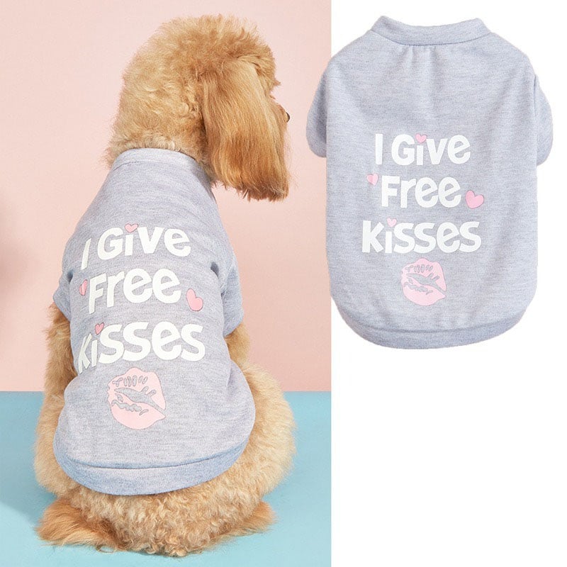 Cotton Dog Vest with English Print