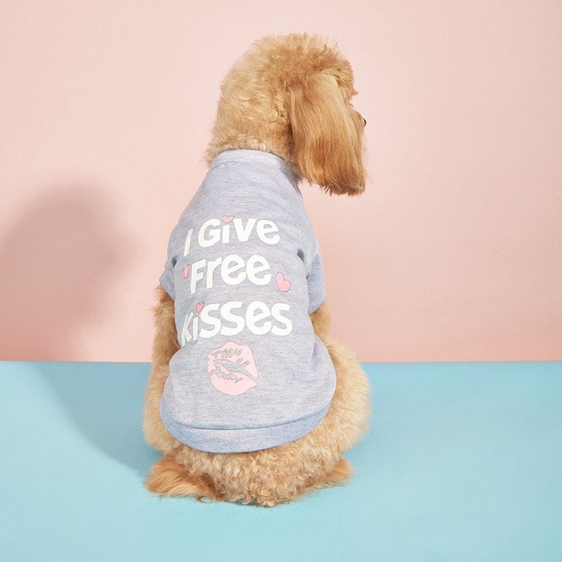 Cotton Dog Vest with English Print