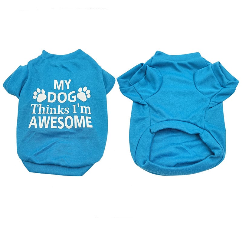 Cotton Dog Vest with English Print