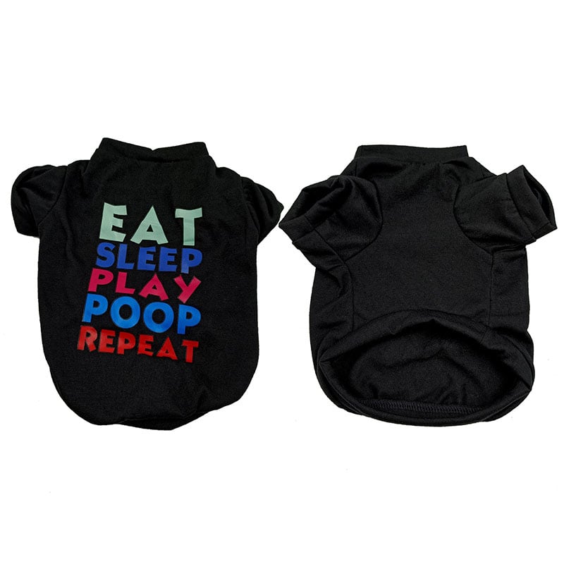 Cotton Dog Vest with English Print