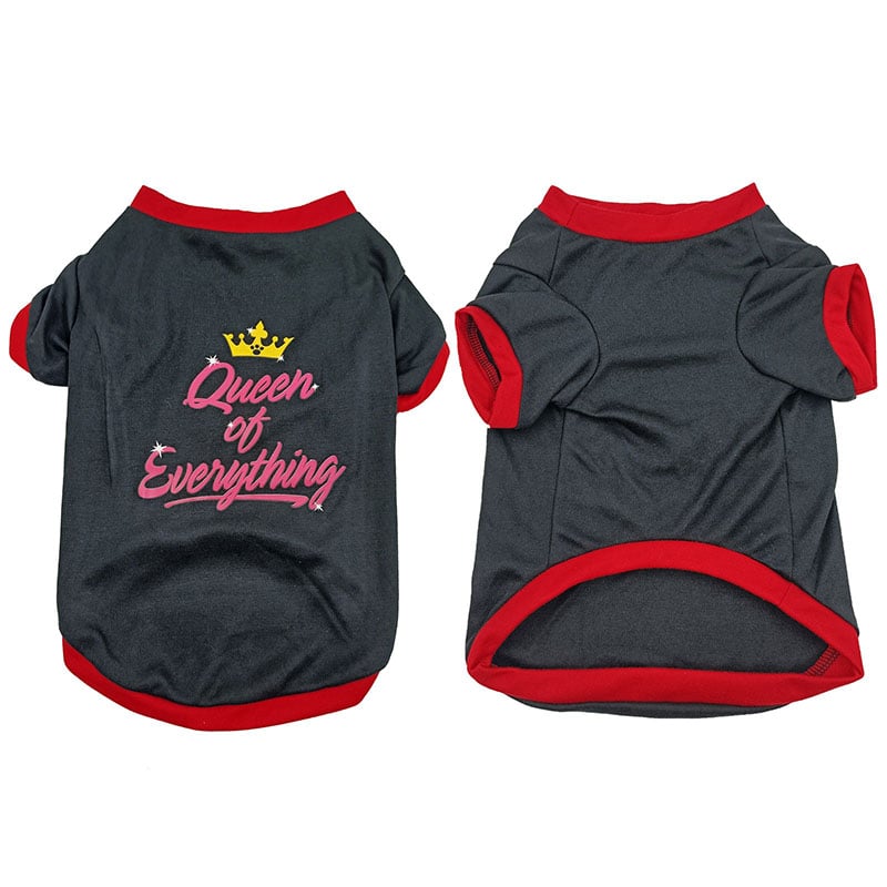 Cotton Dog Vest with English Print