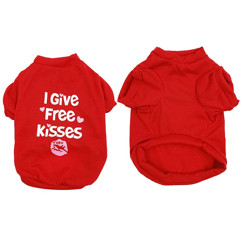 Cotton Dog Vest with English Print