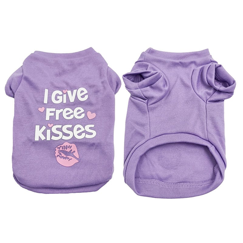 Cotton Dog Vest with English Print