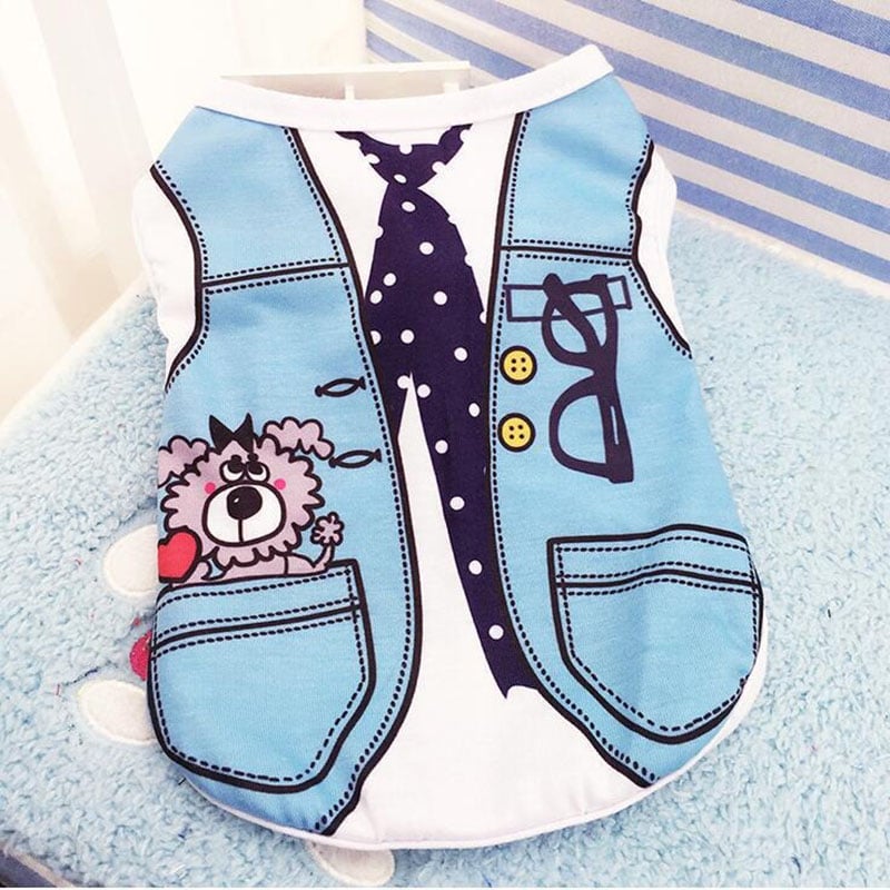 Mesh Dog Vest Faux Harness Design
