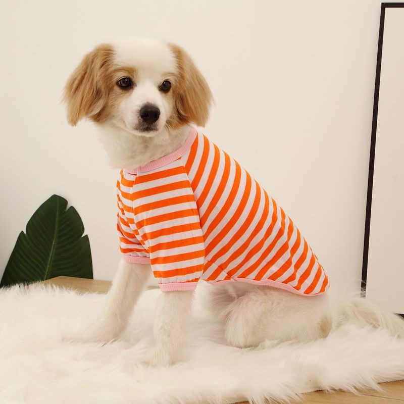 Striped Dog T-Shirt Summer Pet Clothes