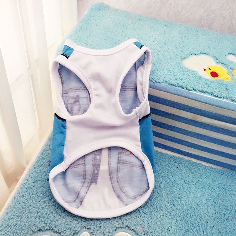 Mesh Dog Vest Faux Harness Design