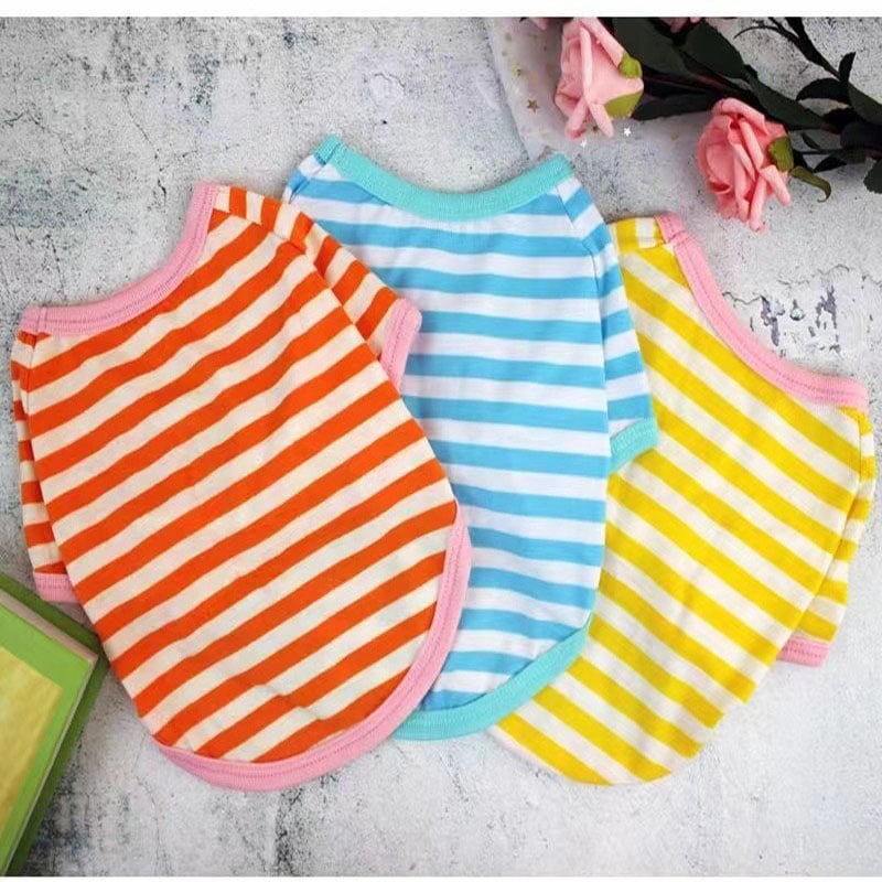 Striped Dog T-Shirt Summer Pet Clothes