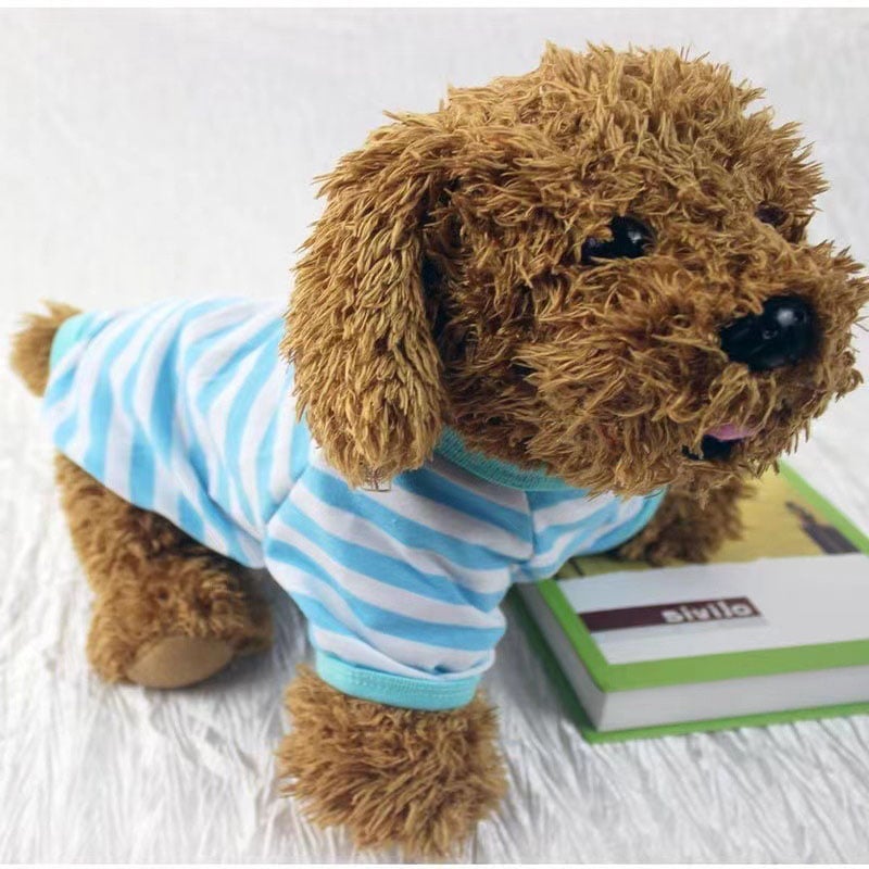 Striped Dog T-Shirt Summer Pet Clothes