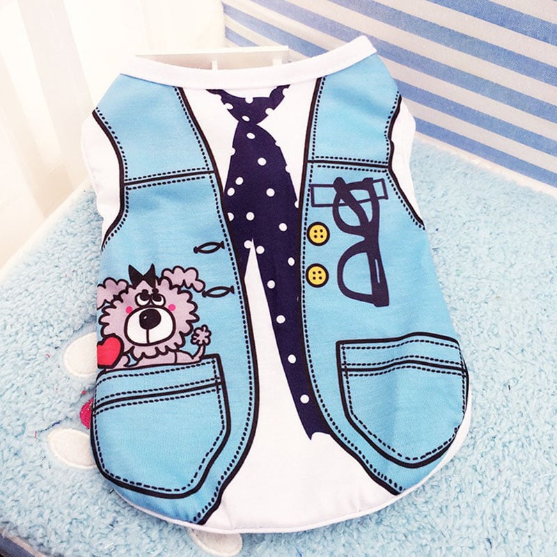 Mesh Dog Vest Faux Harness Design