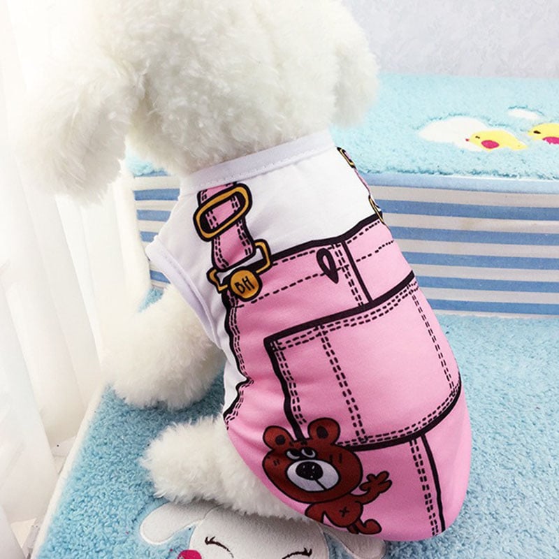 Mesh Dog Vest Faux Harness Design