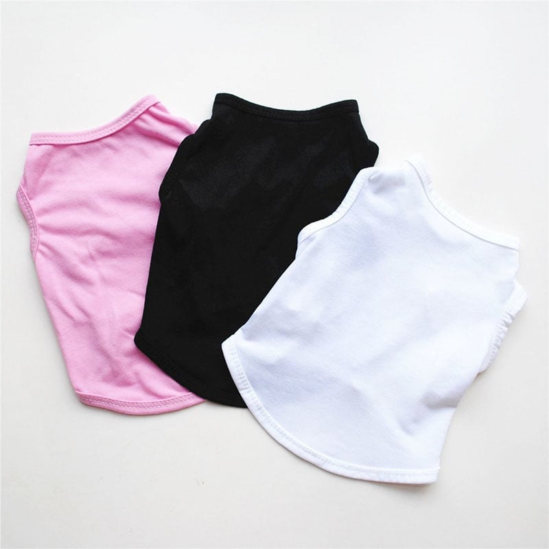 Cotton Dog Vest Solid Color Summer Clothes