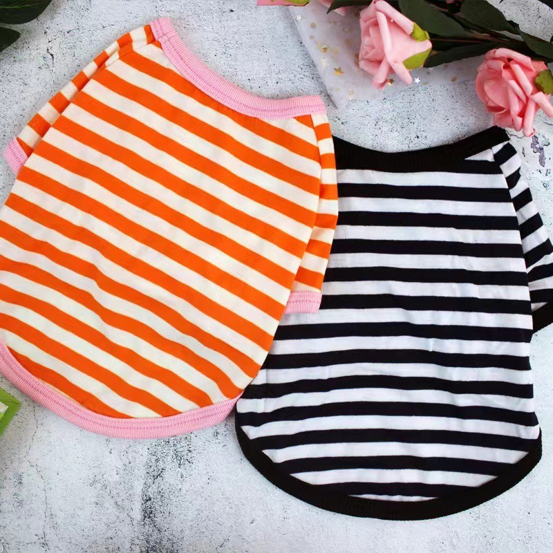 Striped Dog T-Shirt Summer Pet Clothes