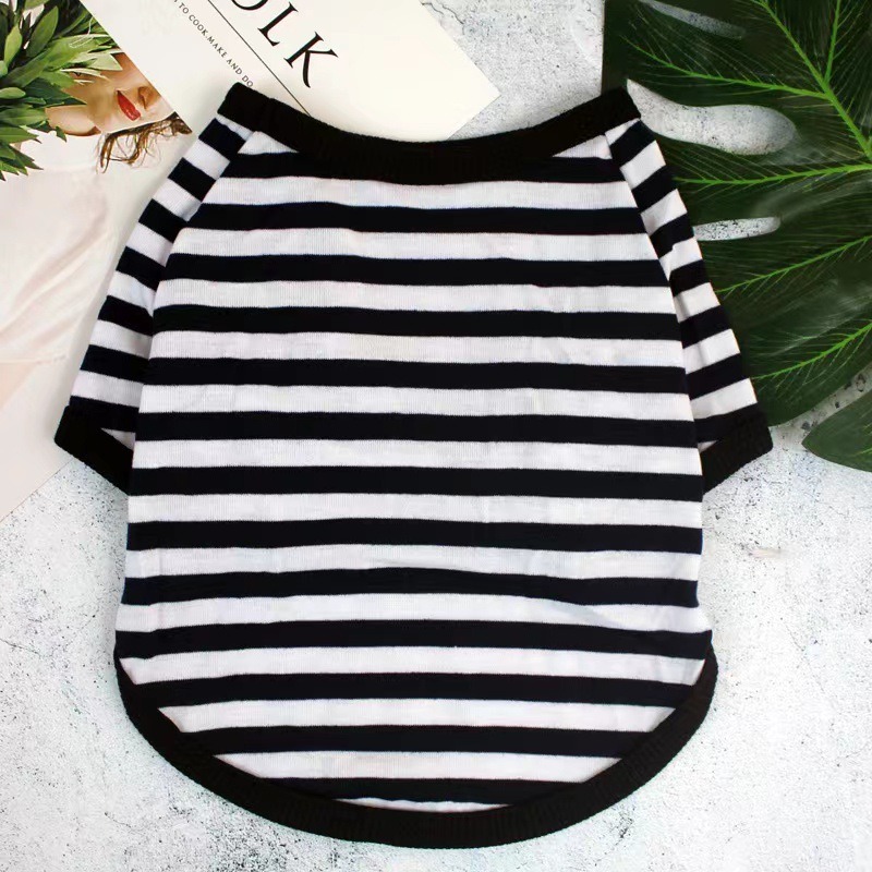 Striped Dog T-Shirt Summer Pet Clothes