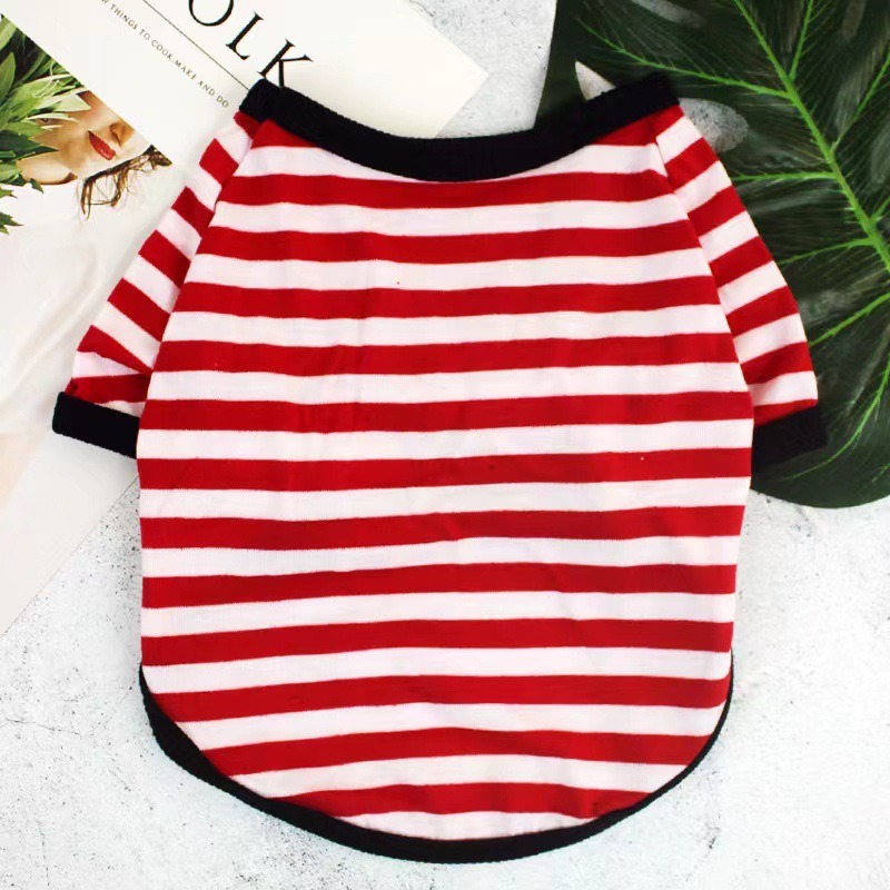 Striped Dog T-Shirt Summer Pet Clothes