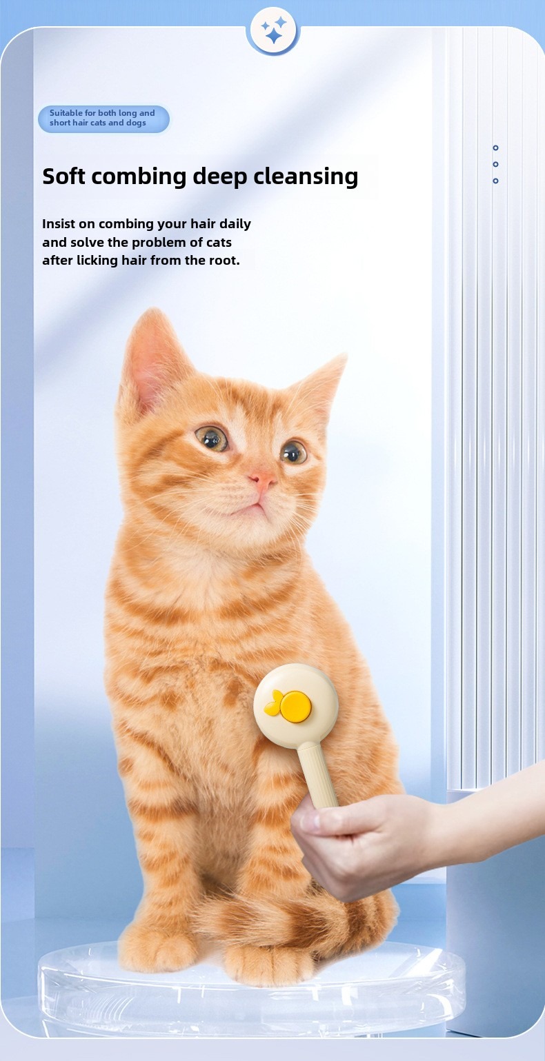 Pet Comb One Button Self Cleaning Grooming Brush