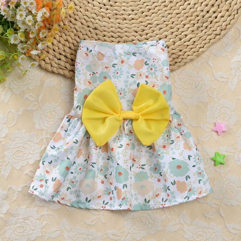 Summer Floral Princess Dog Dress