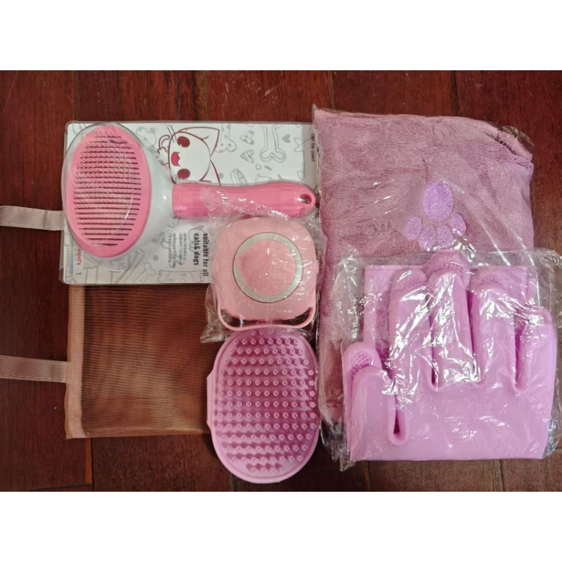 Pet Bath Brush Kit 6 Piece Grooming Set