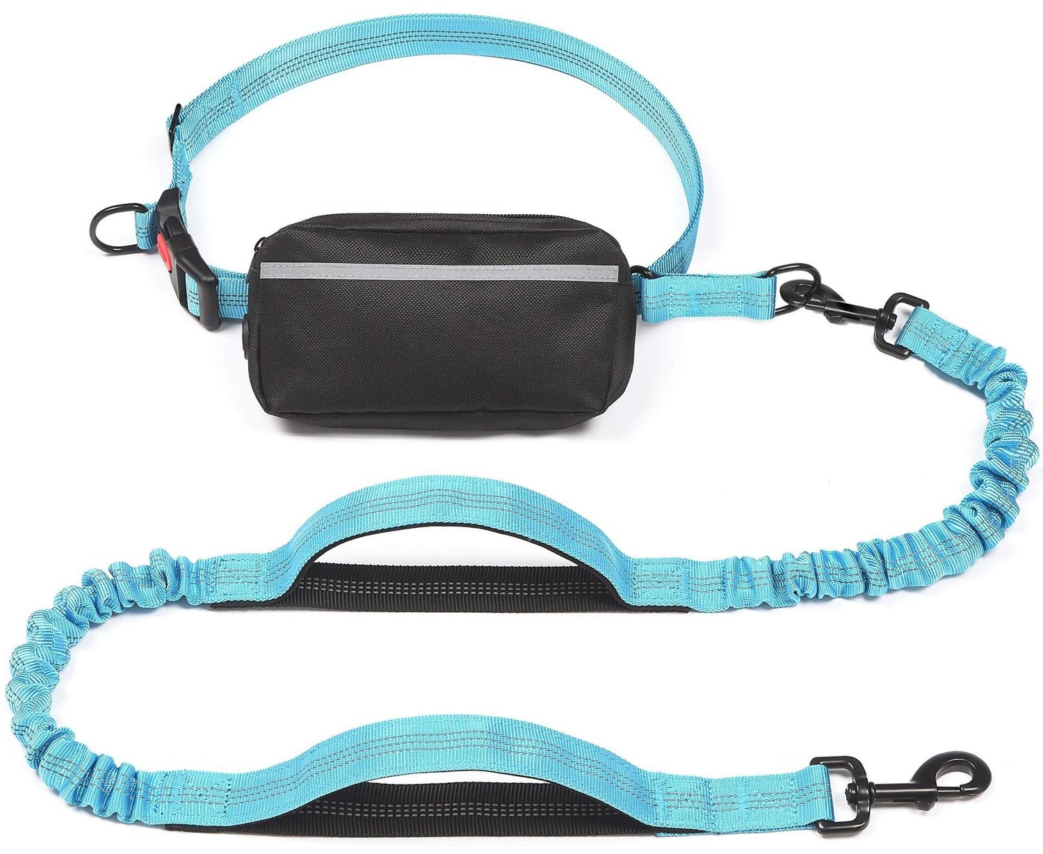 Nylon Hands-Free Dog Running Leash with Bell