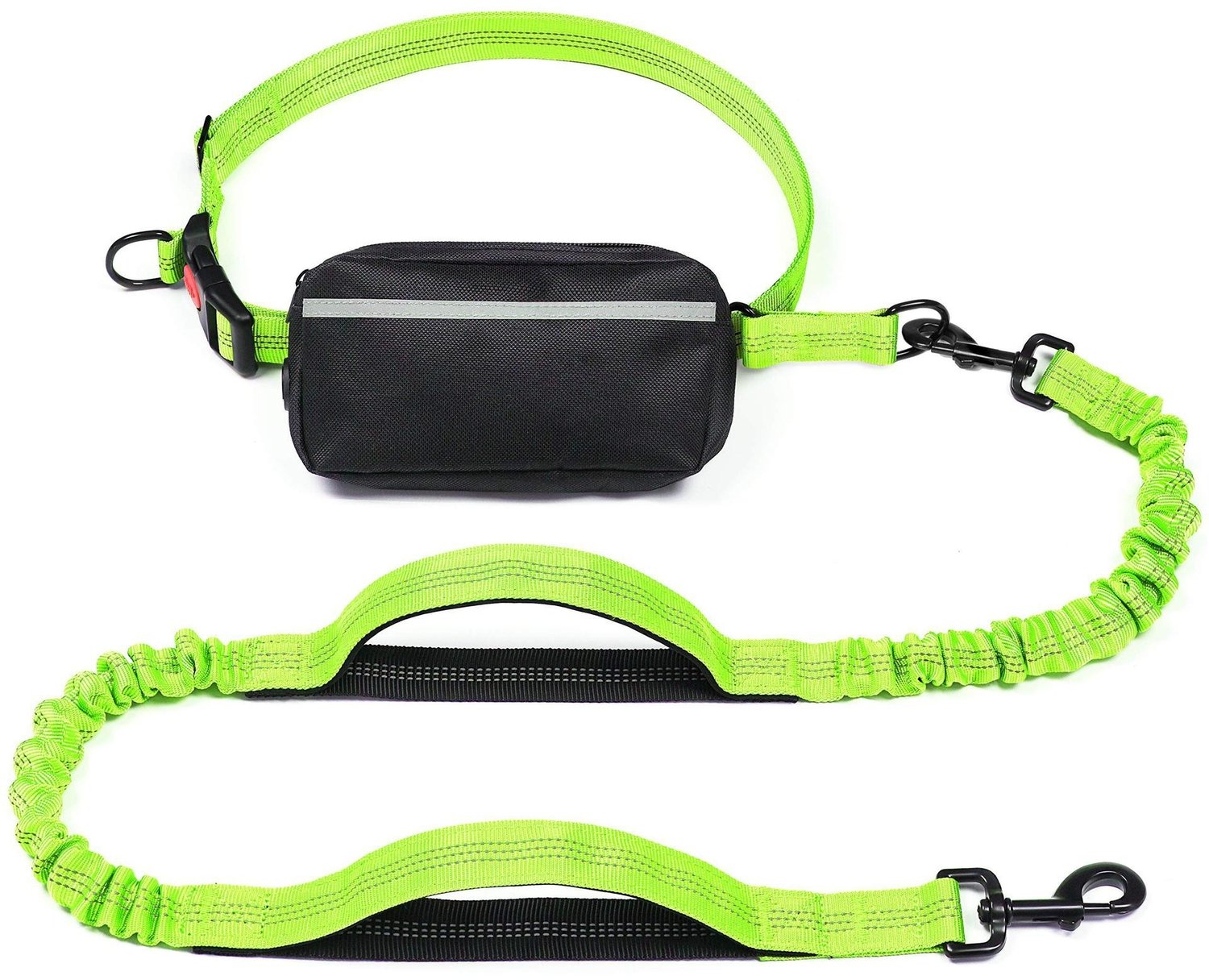 Nylon Hands-Free Dog Running Leash with Bell