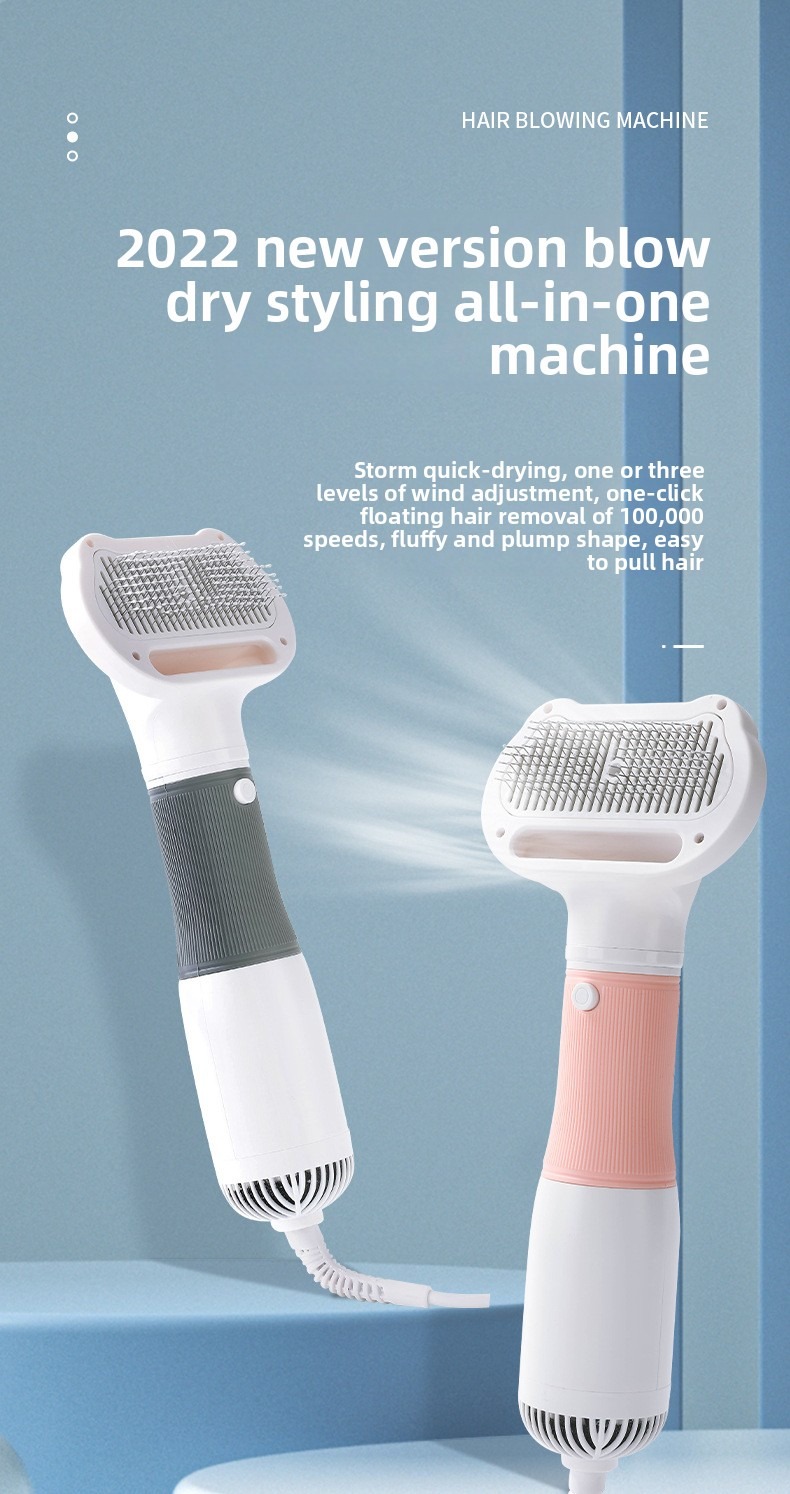 Pet Grooming Dryer 3 in 1 with Slicker Brush