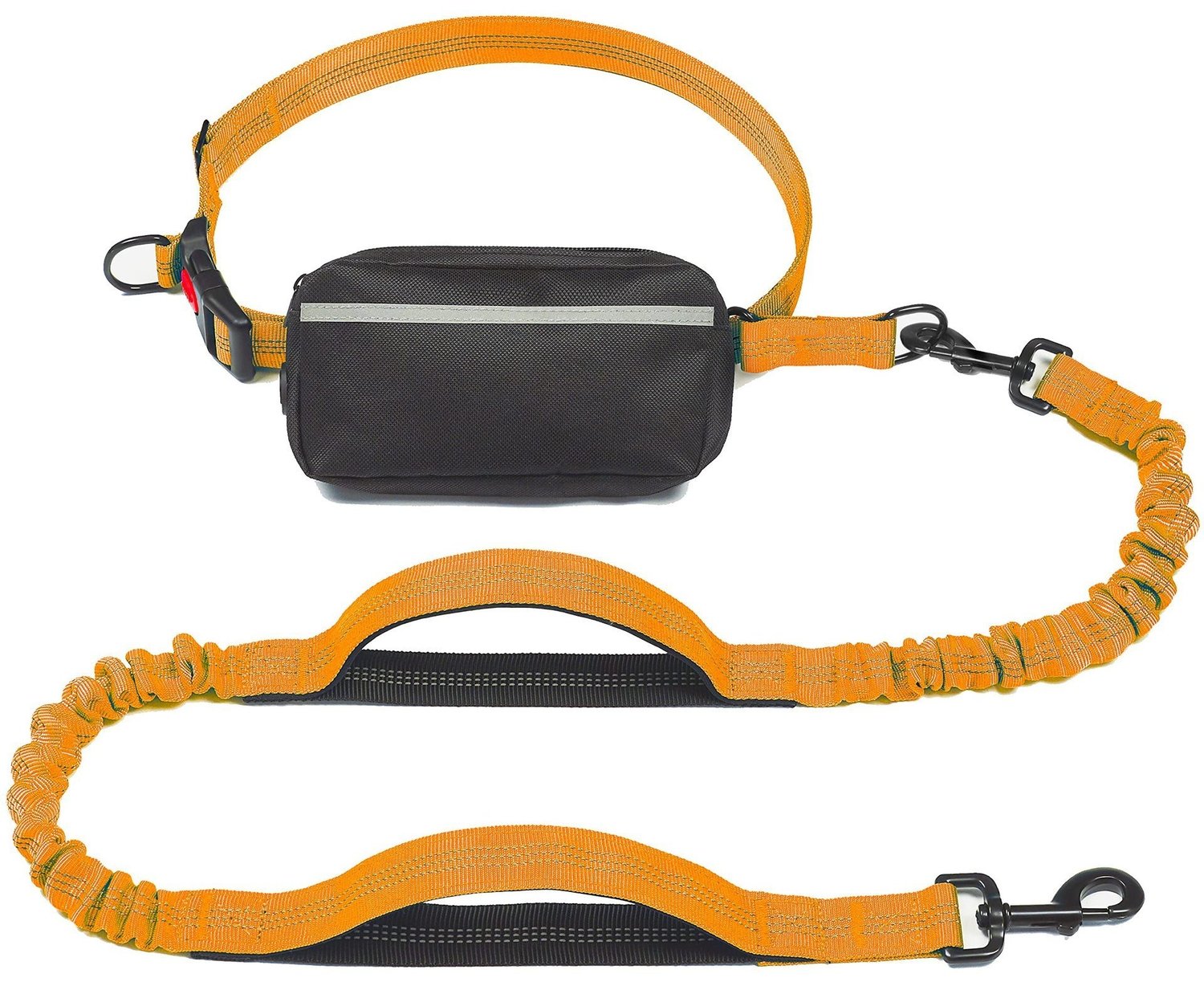 Nylon Hands-Free Dog Running Leash with Bell