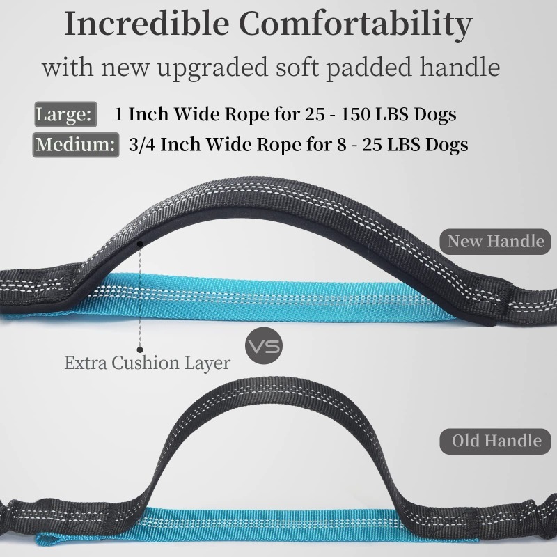Nylon Hands-Free Dog Running Leash with Bell